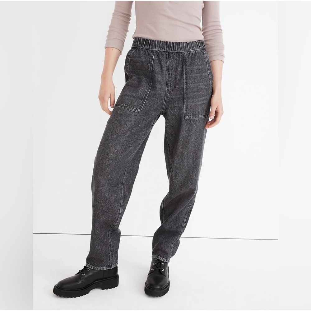 NWT Madewell Pull On Relaxed‎ Jean in Chelford Wash Small Elastic Waist